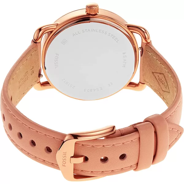 imageFossil Womens Copeland Stainless Steel and Leather Casual Quartz WatchRose Gold Blush