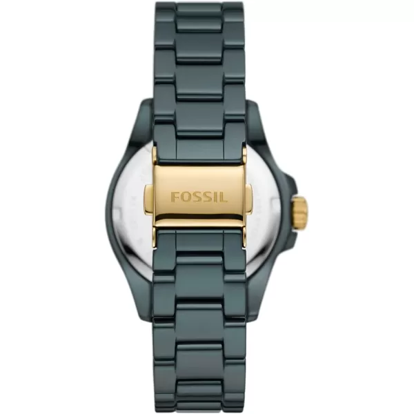 imageFossil Womens FB01 Stainless Steel DiveInspired Casual Quartz WatchGreen