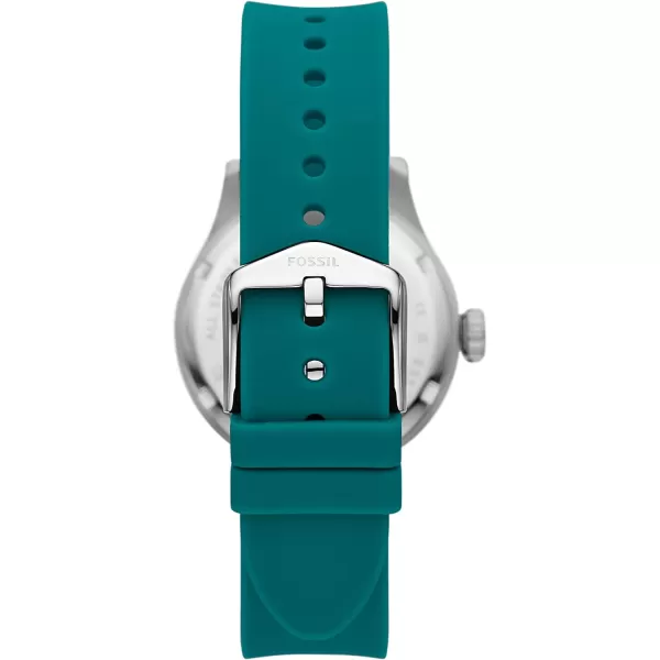 imageFossil Womens FB01 Stainless Steel DiveInspired Casual Quartz WatchSilverGreen Oasis