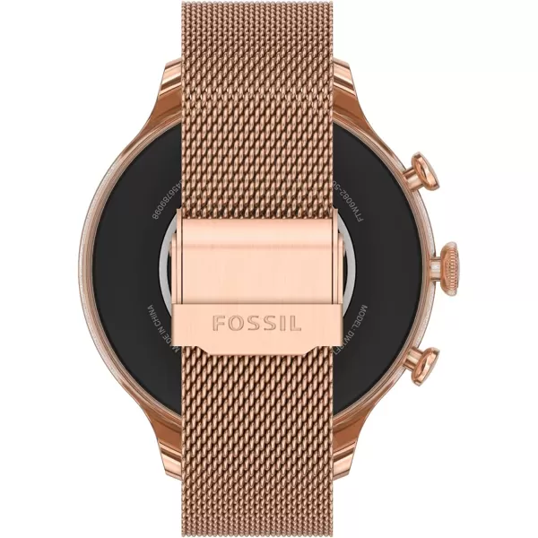 imageFossil Womens Gen 6 42mm Touchscreen Smart Watch with Alexa BuiltIn Fitness Tracker Sleep Tracker Heart Rate Monitor GPS Speaker Music Control Smartphone NotificationsRose Gold Mesh