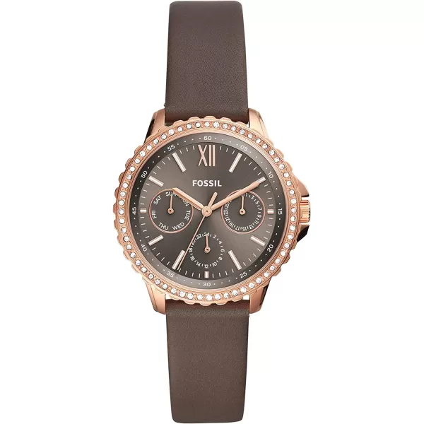 imageFossil Womens Izzy Stainless Steel Casual Quartz WatchRoseBrown  Bracelet