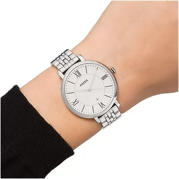 imageFossil Womens Jacqueline Quartz Stainless Steel Dress WatchSilver Black