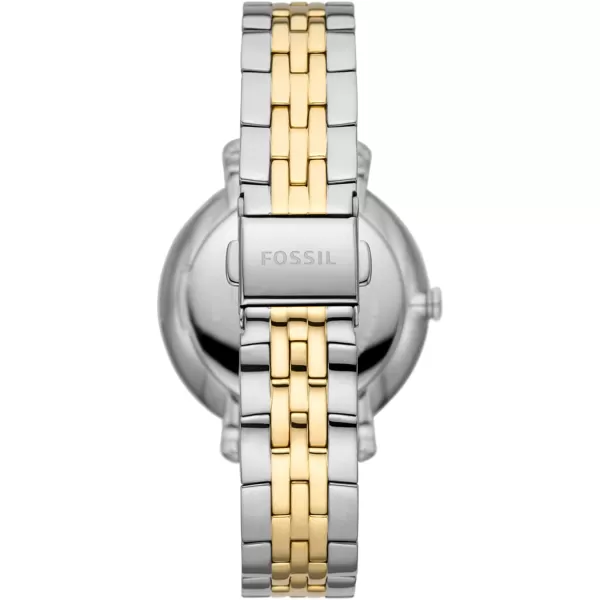 imageFossil Womens Jacqueline Quartz Stainless Steel Dress WatchSilverGold Moonphase