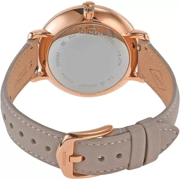 imageFossil Womens Jacqueline Quartz Stainless Steel and Eco Leather Multifunction Watch Color Rose Grey Model ES5097Fossil Womens Jacqueline Quartz Stainless Steel and Eco Leather Multifunction Watch Color Rose Grey Model ES5097