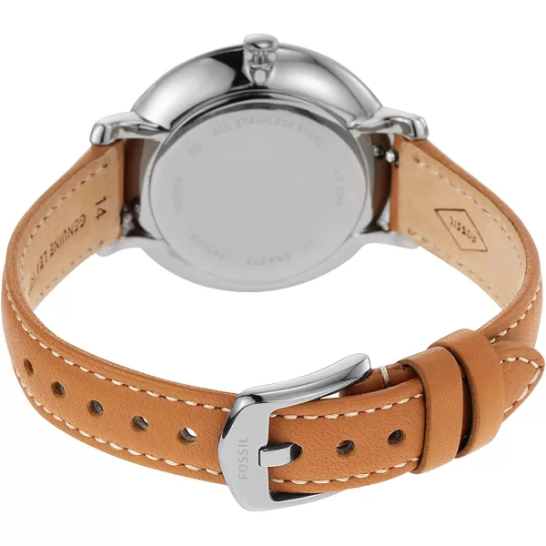 imageFossil Womens Jacqueline Quartz Stainless Steel and Leather Watch Color Rose GoldSilver Luggage Model ES4274Fossil Womens Jacqueline Quartz Stainless Steel and Leather Watch Color Rose GoldSilver Luggage Model ES4274