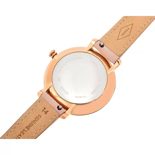 imageFossil Womens Jacqueline Quartz Stainless Steel and Leather WatchRose Gold Blush