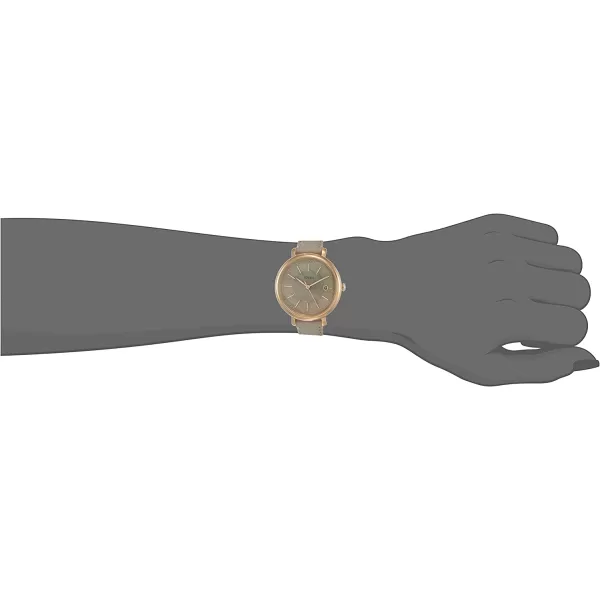 imageFossil Womens Jacqueline Quartz Stainless Steel and Leather WatchRose GoldGrey Solar