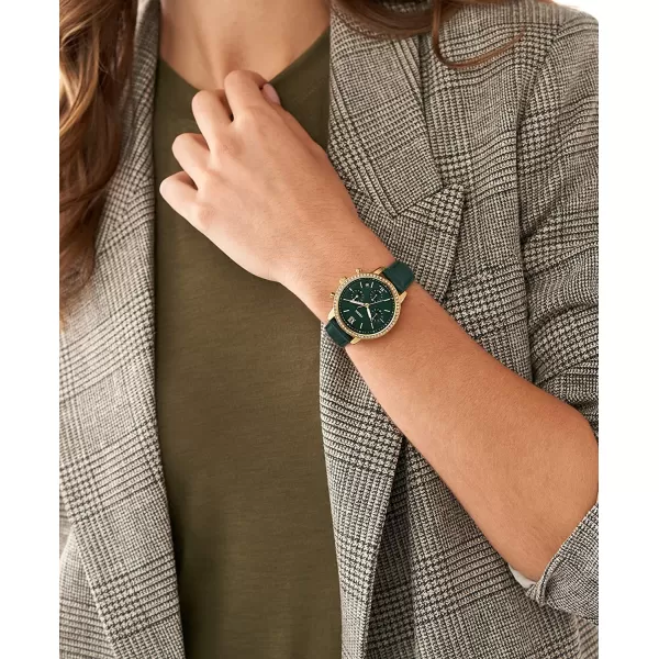 imageFossil Womens Neutra Stainless Steel Quartz Chronograph WatchGoldGreen