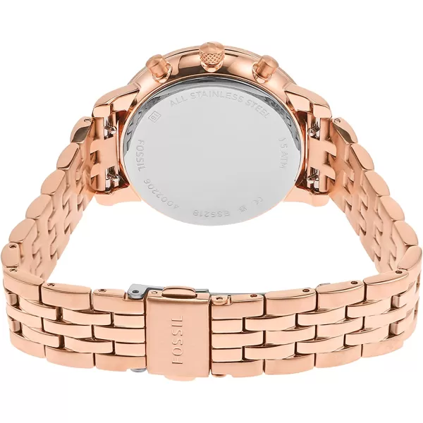 imageFossil Womens Neutra Stainless Steel Quartz Chronograph WatchRose Gold