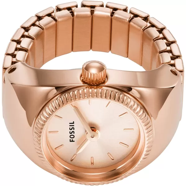 imageFossil Womens Quartz Stainless Steel TwoHand Ring WatchRose Gold