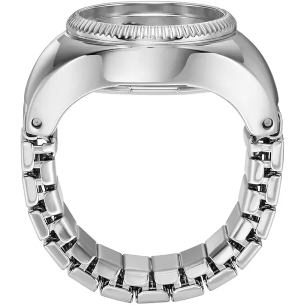 imageFossil Womens Quartz Stainless Steel TwoHand Ring WatchSilver