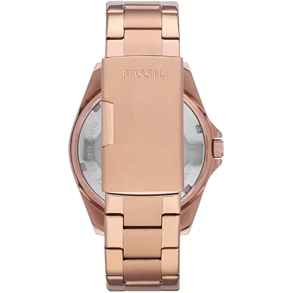 imageFossil Womens Riley Stainless Steel CrystalAccented Multifunction Quartz WatchRose Gold