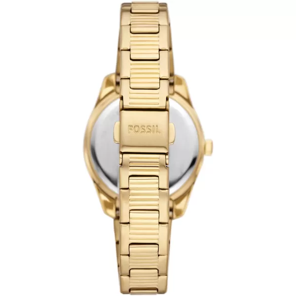 imageFossil Womens Scarlette Stainless Steel Quartz WatchGoldBrown Dial