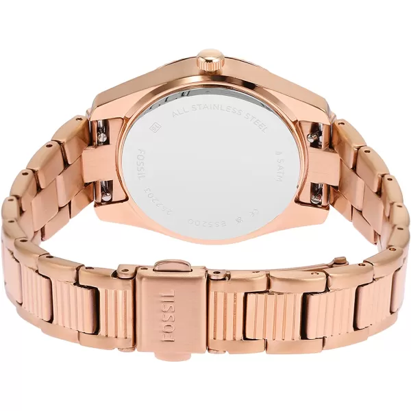 imageFossil Womens Scarlette Stainless Steel Quartz WatchRose GoldSilver