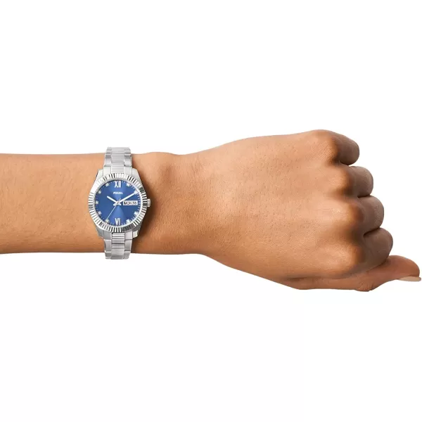 imageFossil Womens Scarlette Stainless Steel Quartz WatchSilverBlue