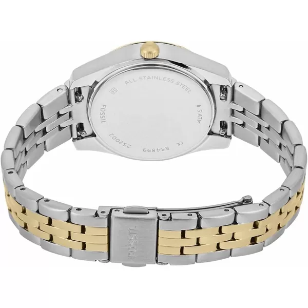 imageFossil Womens Scarlette Stainless Steel Quartz WatchSilverGoldBlue