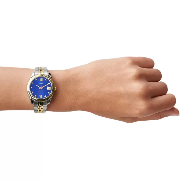 imageFossil Womens Scarlette Stainless Steel Quartz WatchSilverGoldBlue