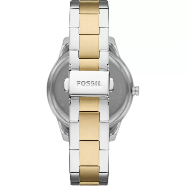 imageFossil Womens Stella Stainless Steel CrystalAccented Multifunction Quartz WatchGoldSilver