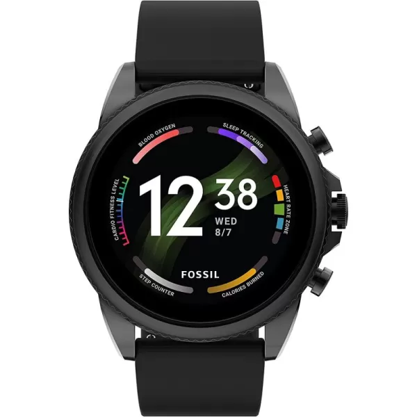 imageFossil Gen 6 44mm Touchscreen Smartwatch with Alexa BuiltIn Heart Rate Blood Oxygen Activity Tracking GPS Speaker Smartphone NotificationsBlack