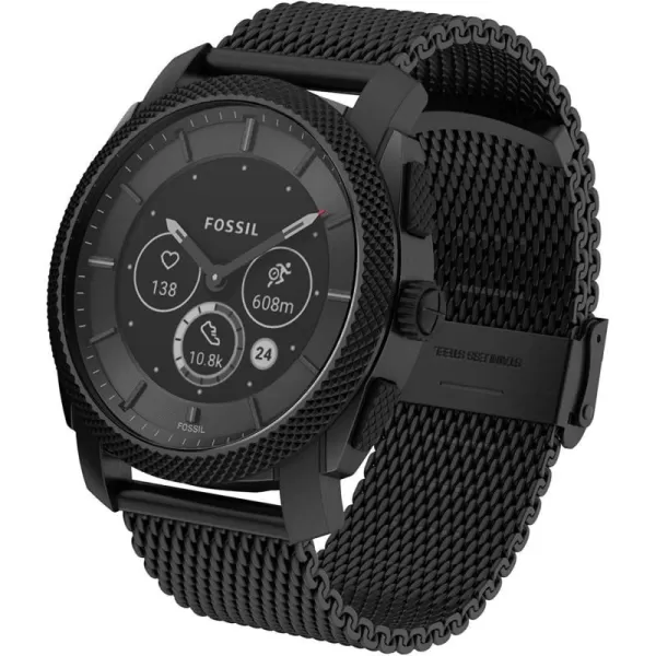 imageFossil Machine Gen 6 Hybrid Smartwatch with Alexa BuiltIn Heart Rate Activity Tracking Blood Oxygen and Smartphone NotificationsBlack