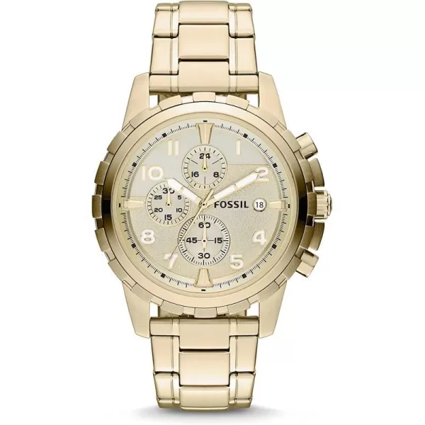 imageFossil Mens Dean Stainless Steel Quartz Dress Chronograph WatchGold