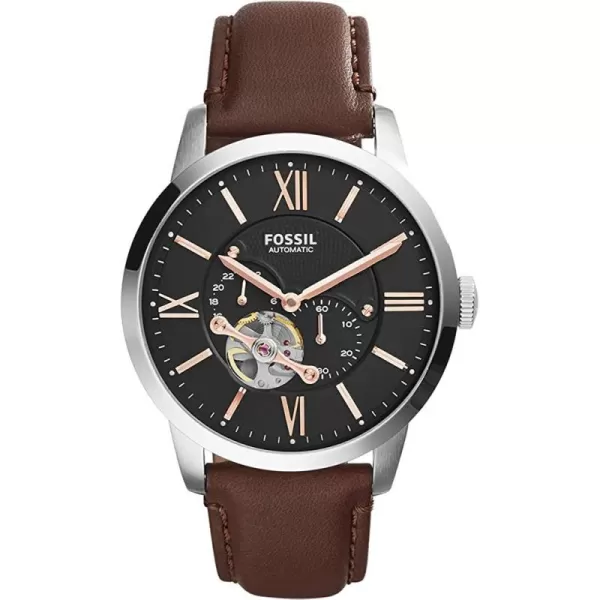 imageFossil Mens Townsman Stainless Steel Mechanical Automatic WatchSilvertone