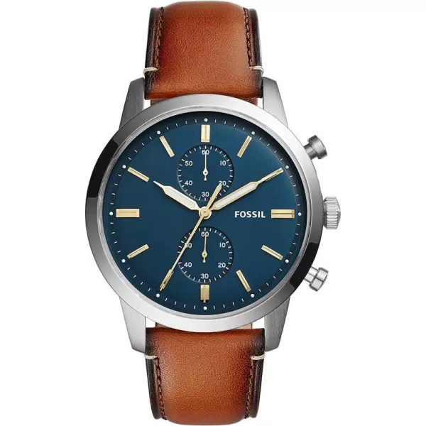 imageFossil Mens Townsman Stainless Steel and Leather Casual Quartz Chronograph WatchBrown