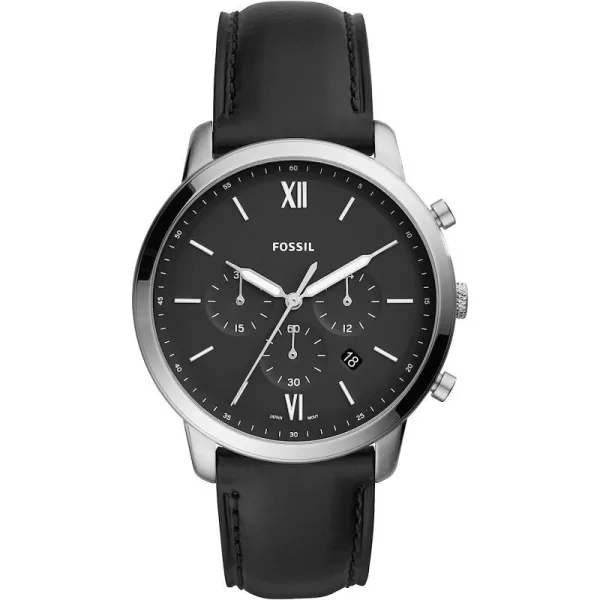 imageFossil Neutra Mens Chronograph Watch with Stainless Steel Bracelet or Genuine Leather BandSilver Black