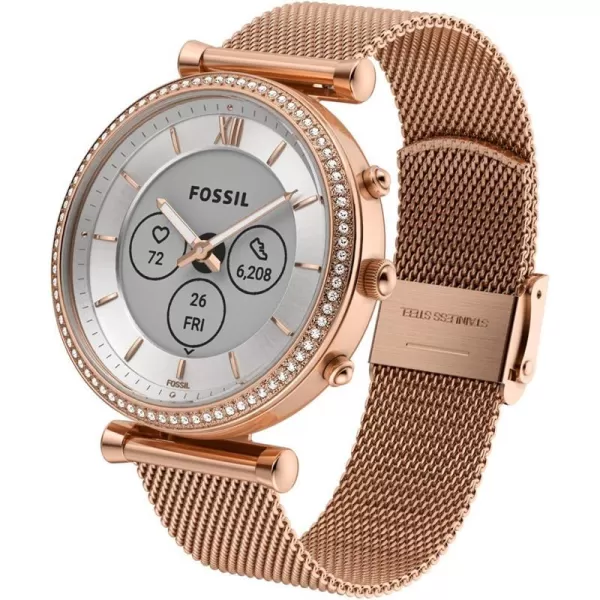 imageFossil Stella Gen 6 Hybrid Smartwatch with Alexa BuiltIn Heart Rate Activity Tracking Blood Oxygen and Smartphone NotificationsCarlie Rose Gold