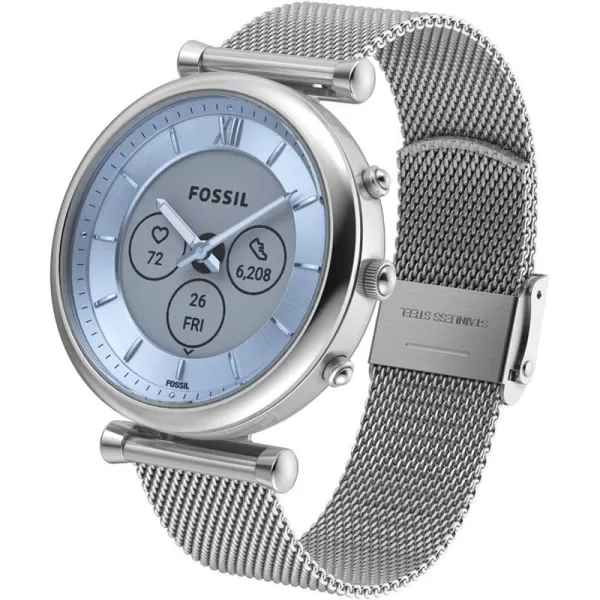 imageFossil Stella Gen 6 Hybrid Smartwatch with Alexa BuiltIn Heart Rate Activity Tracking Blood Oxygen and Smartphone NotificationsCarlie Silver