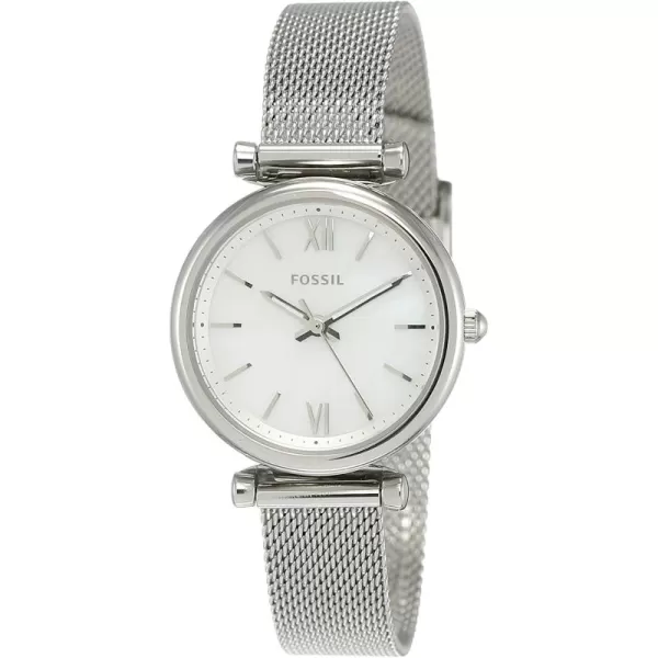 imageFossil Womens Carlie Mini Quartz Stainless Steel Dress WatchSilver Mesh