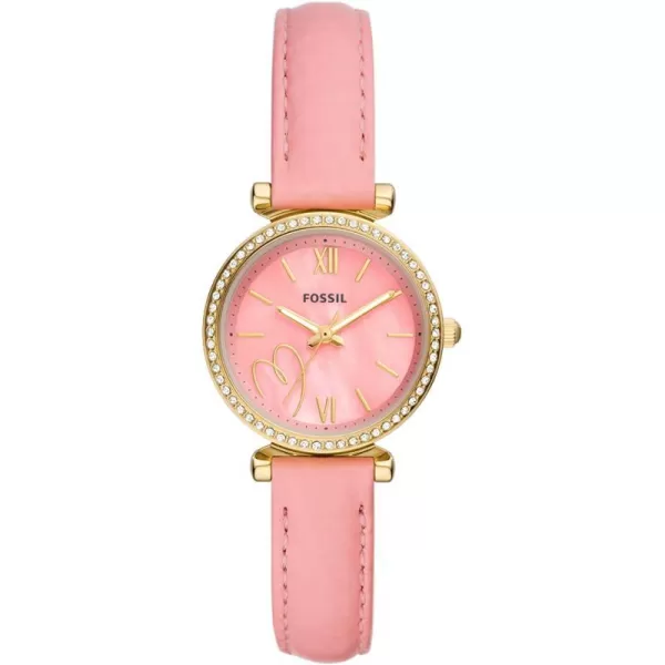 imageFossil Womens Carlie Mini Quartz Stainless Steel Silver WatchRose GoldPink