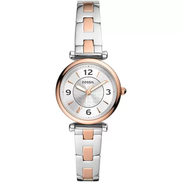 imageFossil Womens Carlie Mini Quartz Stainless Steel Silver WatchRose GoldSilver Sport