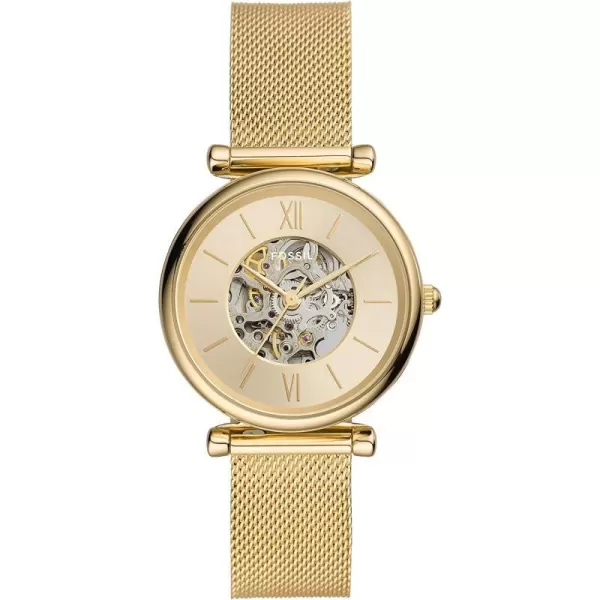 imageFossil Womens Carlie Quartz Stainless Steel WatchGold Mesh Auto