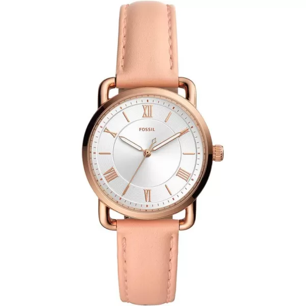 imageFossil Womens Copeland Stainless Steel and Leather Casual Quartz WatchRose Gold Blush