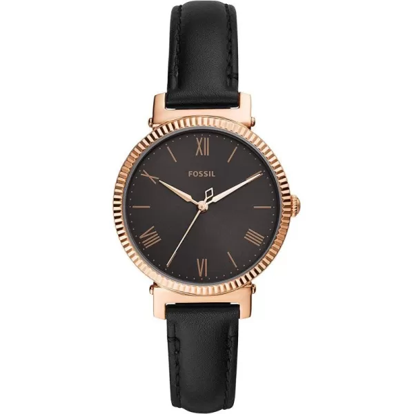 imageFossil Womens Daisy Stainless Steel Casual Quartz WatchRose Gold Black