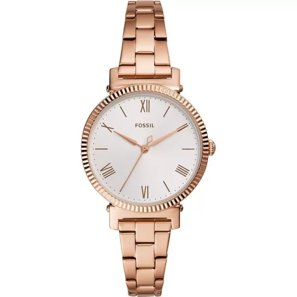 imageFossil Womens Daisy Stainless Steel Casual Quartz WatchRose Gold Tone