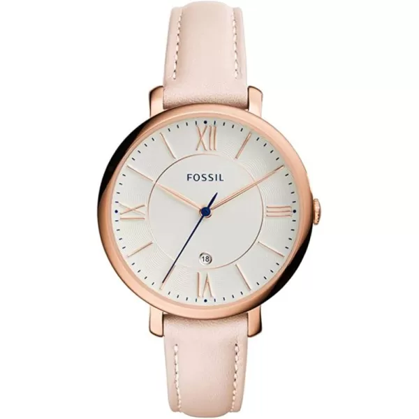 imageFossil Womens Jacqueline Quartz Stainless Steel and Leather WatchRose Gold Blush