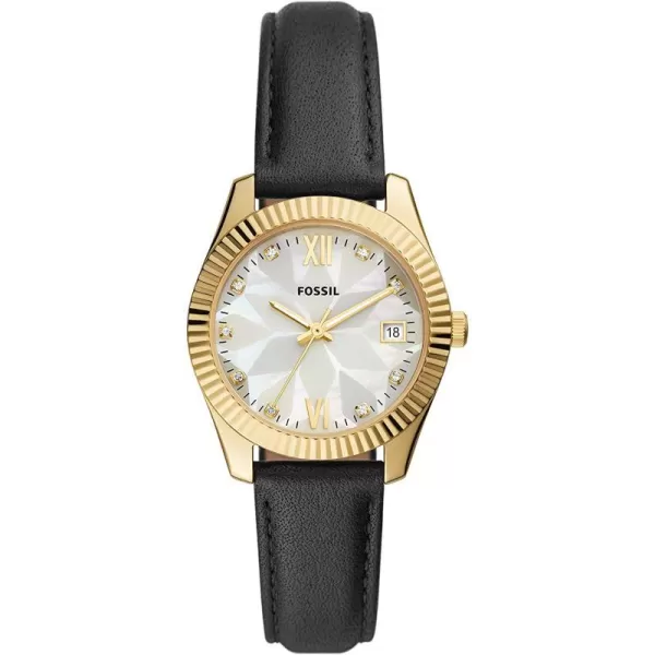 imageFossil Womens Scarlette Stainless Steel Quartz WatchGoldBlack