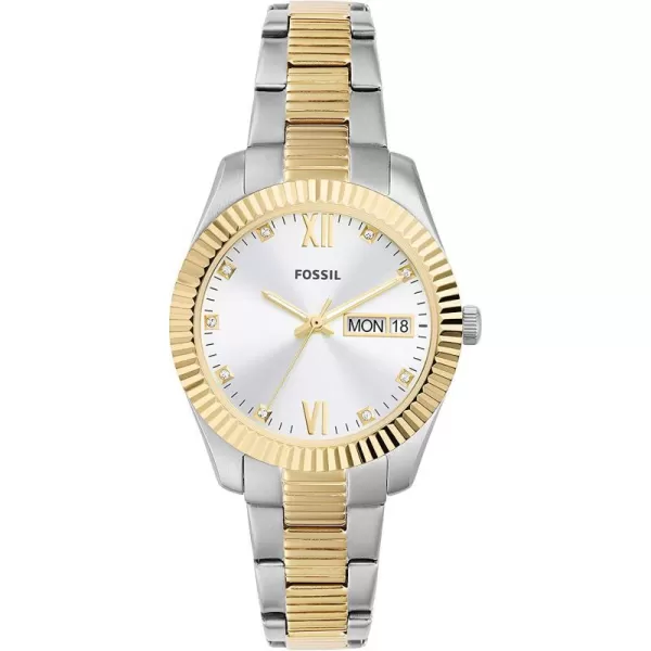 imageFossil Womens Scarlette Stainless Steel Quartz WatchGoldSilver