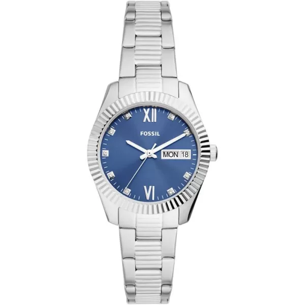 imageFossil Womens Scarlette Stainless Steel Quartz WatchSilverBlue