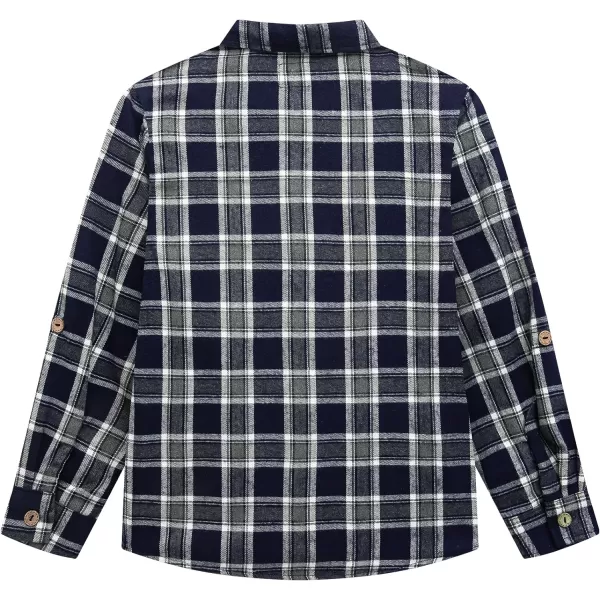 Boys Plaid Flannel Shirts Long Sleeve Casual Button Down Shirts Collared Fall Clothes