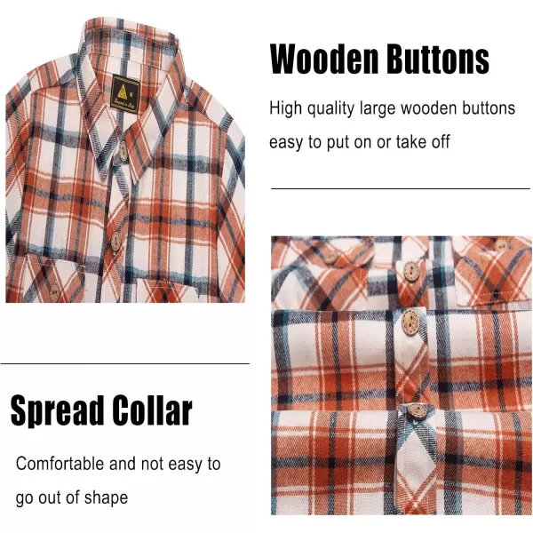 Boys Plaid Flannel Shirts Long Sleeve Casual Button Down Shirts Collared Fall Clothes