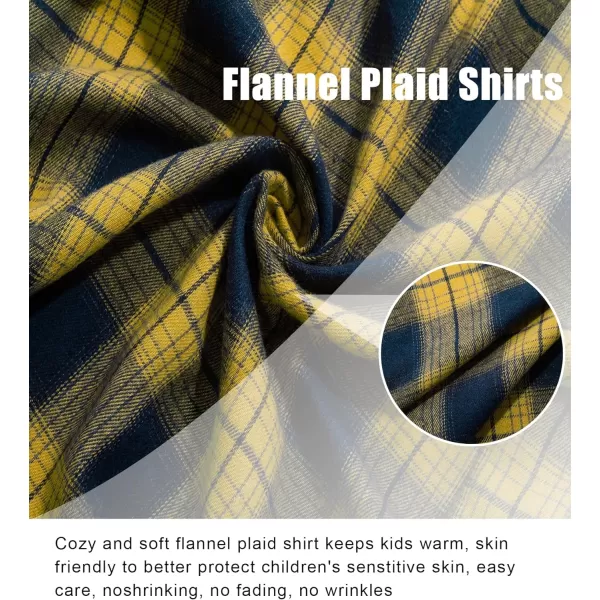 Boys Plaid Flannel Shirts Long Sleeve Casual Button Down Shirts Collared Fall Clothes