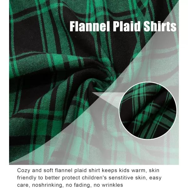 Boys Plaid Flannel Shirts Long Sleeve Casual Button Down Shirts Collared Fall Clothes