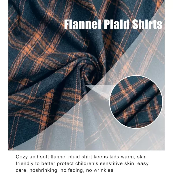 Boys Plaid Flannel Shirts Long Sleeve Casual Button Down Shirts Collared Fall Clothes