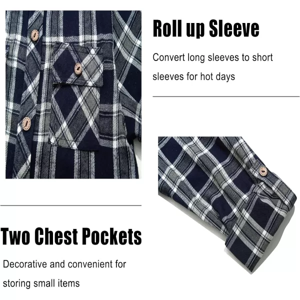 Boys Plaid Flannel Shirts Long Sleeve Casual Button Down Shirts Collared Fall Clothes
