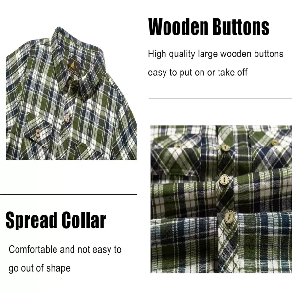 Boys Plaid Flannel Shirts Long Sleeve Casual Button Down Shirts Collared Fall Clothes