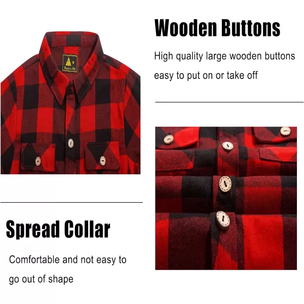 Boys Plaid Flannel Shirts Long Sleeve Casual Button Down Shirts Collared Fall Clothes