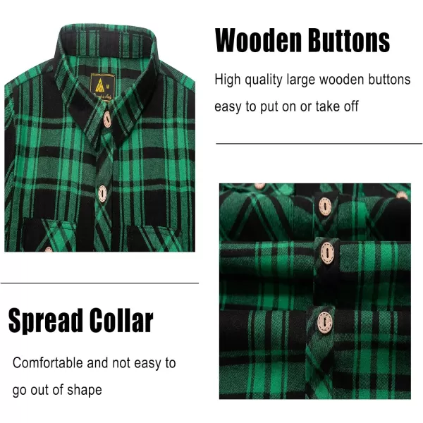 Boys Plaid Flannel Shirts Long Sleeve Casual Button Down Shirts Collared Fall Clothes